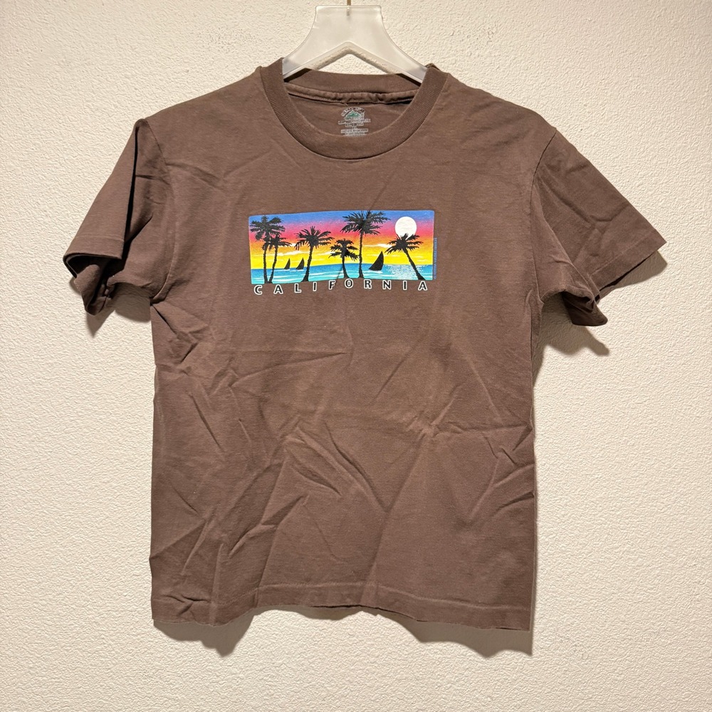 Vintage Sierra Madre California Graphic T-Shirt Brown Cotton Single Stitch